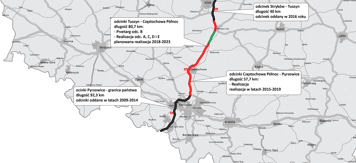 Otwarcie A1 z Pyrzowic do Częstochowy