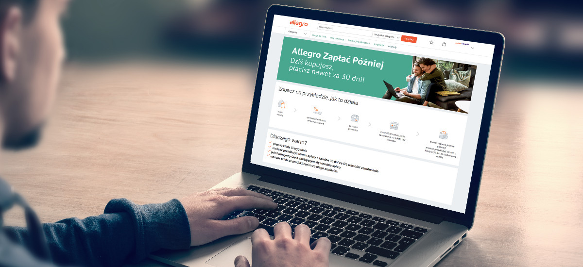 Allegro Zapłać Później. Serwis wprowadza odroczoną płatność do 30 dni bez dodatkowych opłat