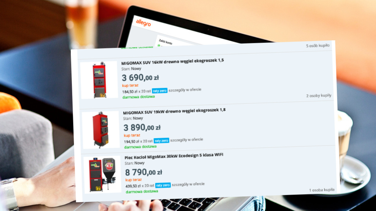 Nielegalne kotły węglowe na Allegro. Przepisy swoje, praktyka swoje