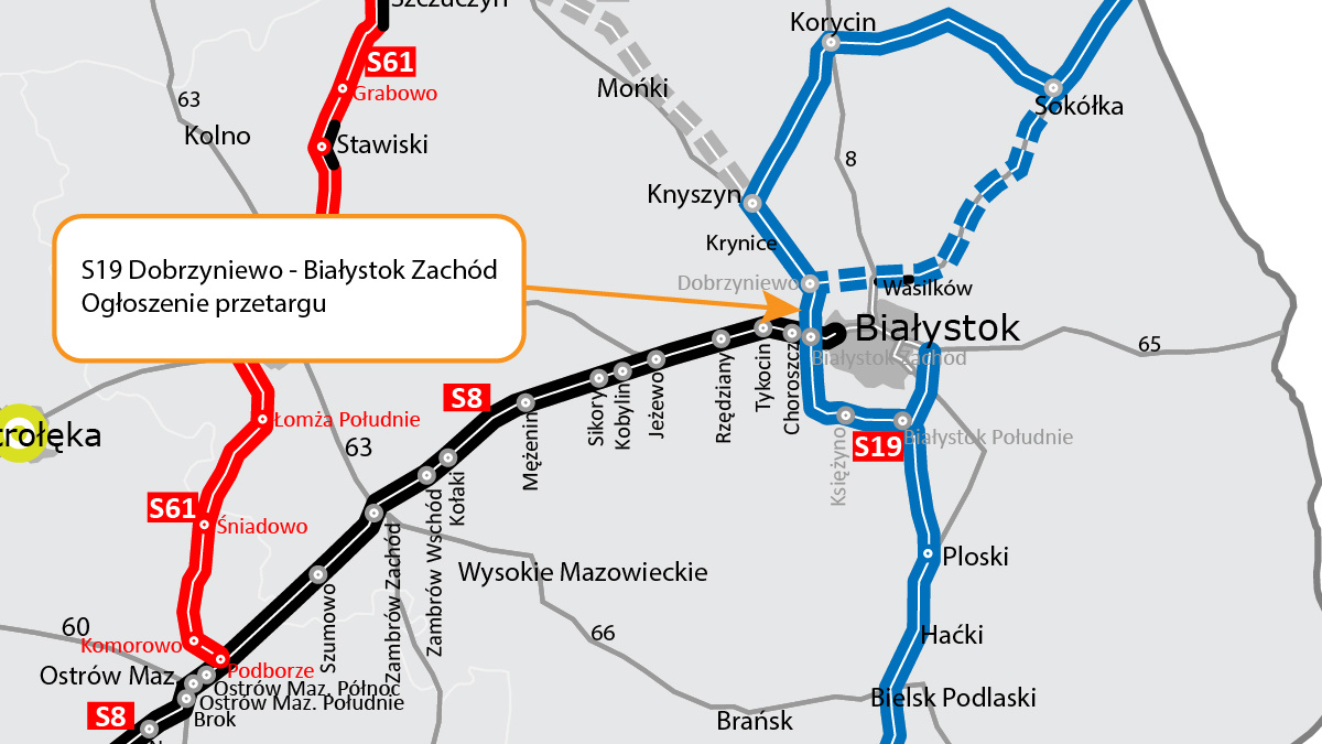 Obwodnica Białegostoku. Ogłoszono przetarg, budowa ma ruszyć w 2021 roku