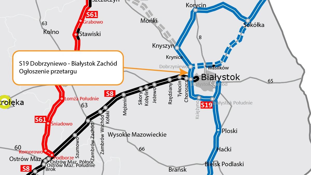 Obwodnica Białegostoku. Ogłoszono przetarg, budowa ma ruszyć w 2021 roku