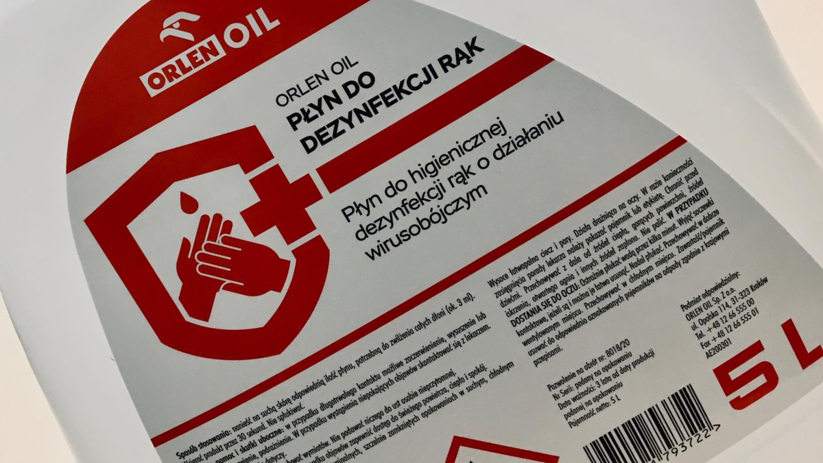 orlen oil jedlicz płyn do dezynfekcji