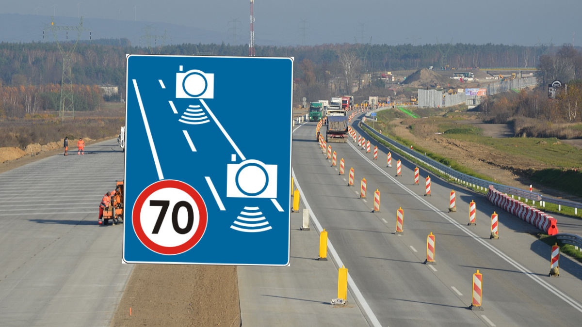 Odcinkowy pomiar prędkości na A1. Jeszcze w grudniu infrastruktura będzie gotowa