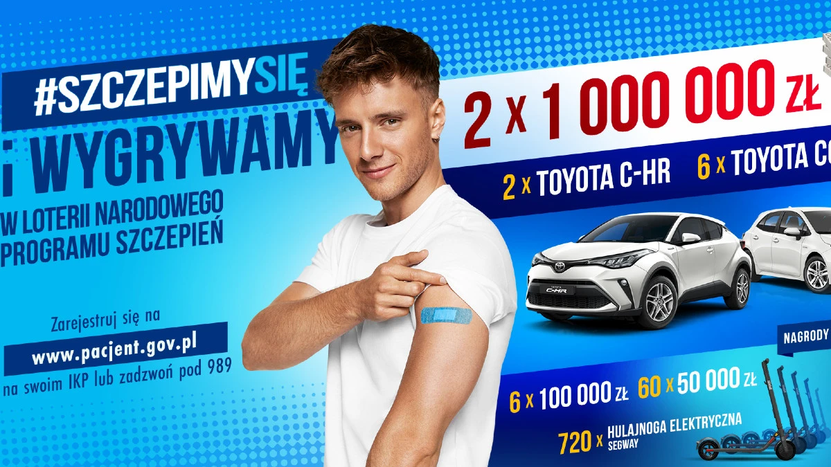 Loteria Szczepionkowa. Jak się zapisać i wziąć udział w losowaniu nagród?
