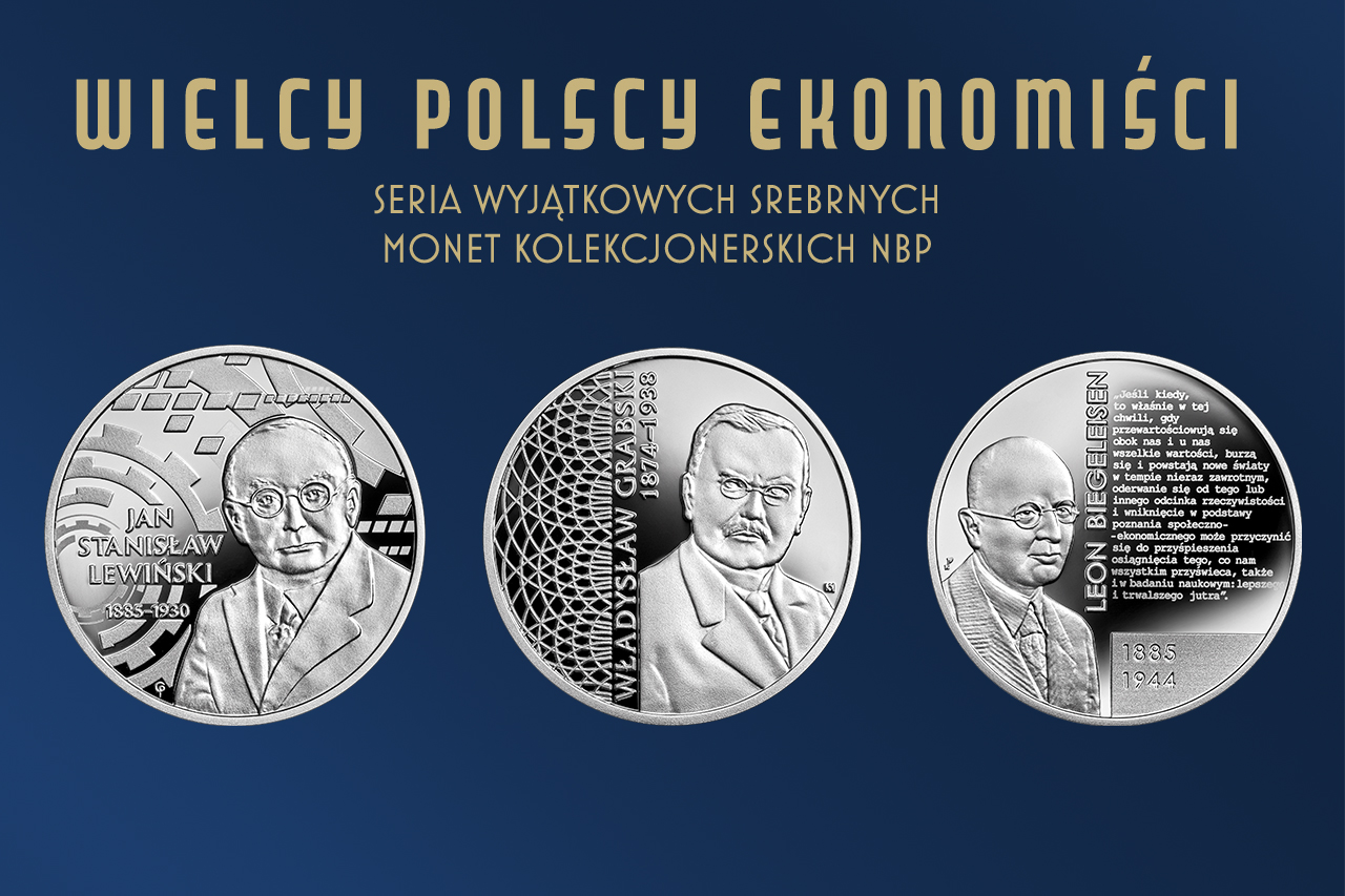 Wielcy polscy ekonomiści na monetach kolekcjonerskich NBP