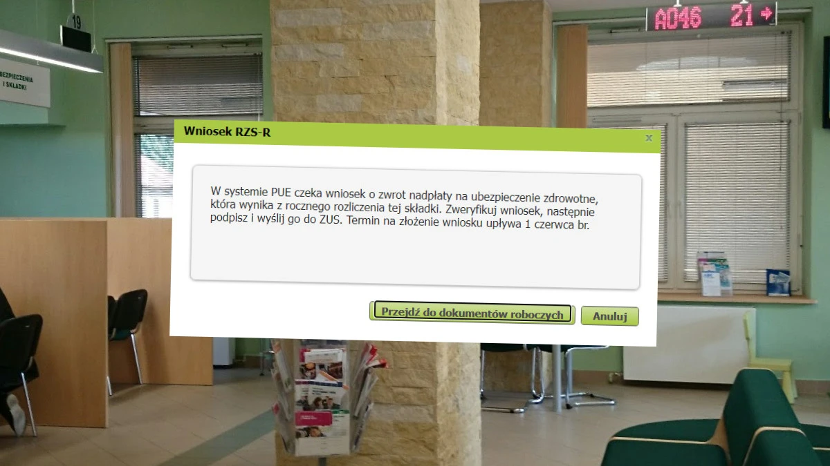 Zwrot nadpłaty składki zdrowotnej. ZUS wydłużył termin składania wniosków