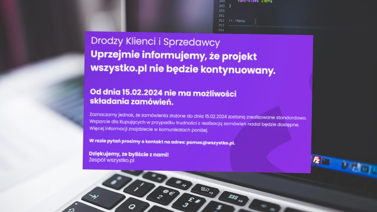 Wielka klapa Wszystko.pl. A miał konkurować z Allegro