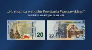 NBP upamiętnia 80. rocznicę wybuchu Powstania Warszawskiego emisją banknotu kolekcjonerskiego