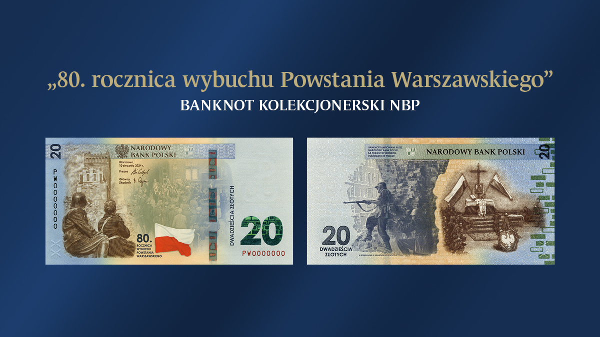 NBP upamiętnia 80. rocznicę wybuchu Powstania Warszawskiego emisją banknotu kolekcjonerskiego