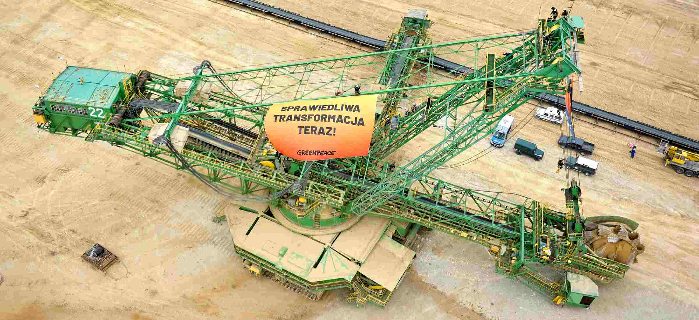 Greenpeace okupuje Turów. Właściciel kopalni: ale my szanujemy środowisko