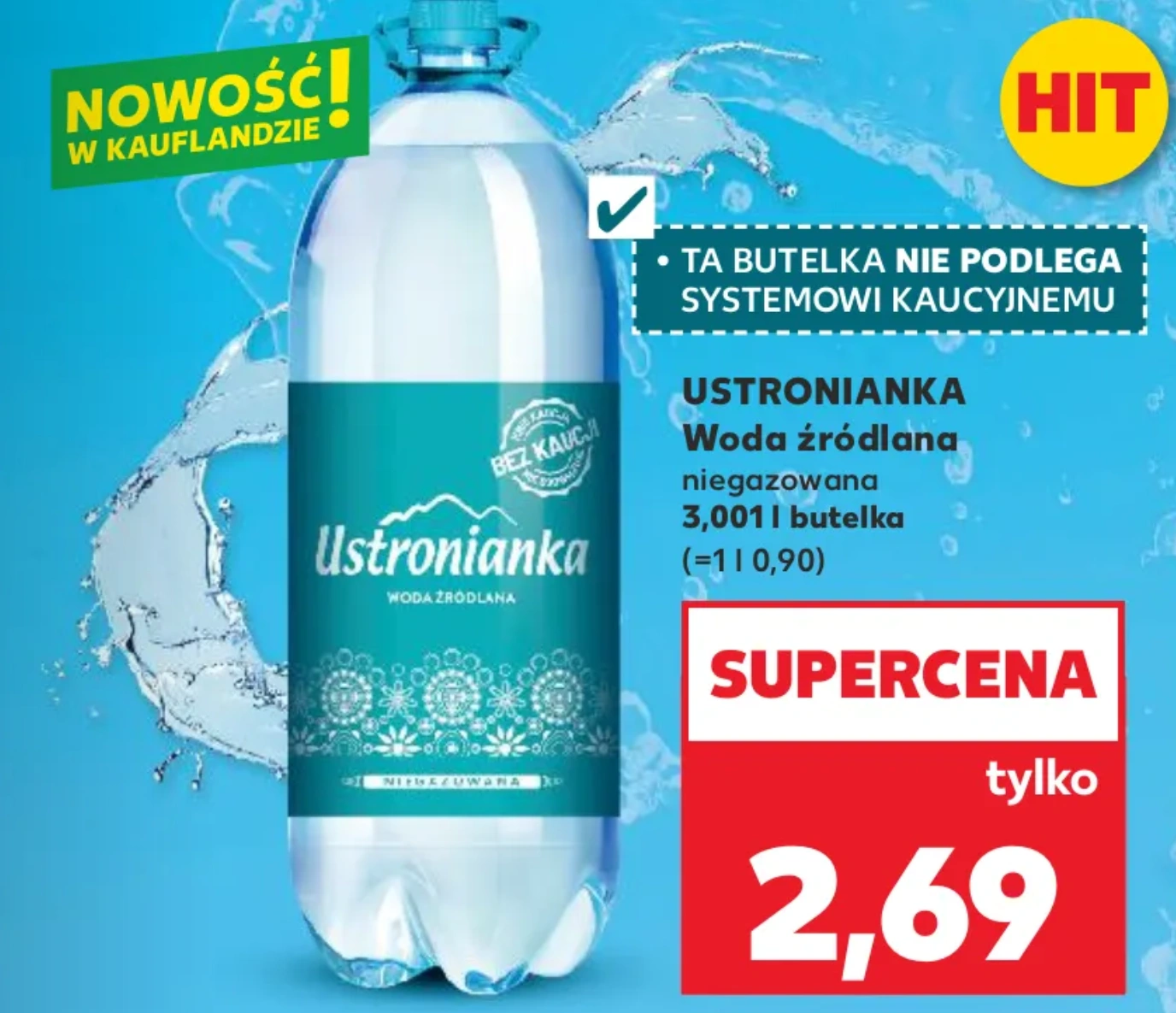 woda ustronianka kaufland 