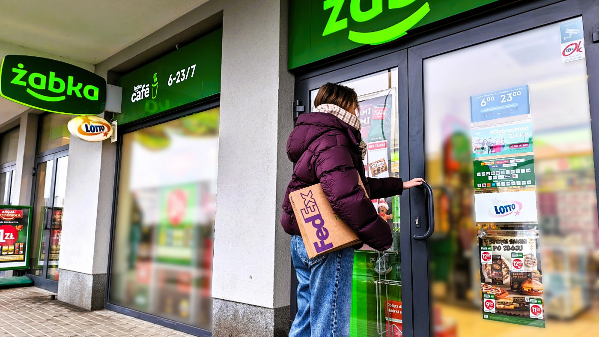 Żabki pełne paczek. Teraz także FedExu