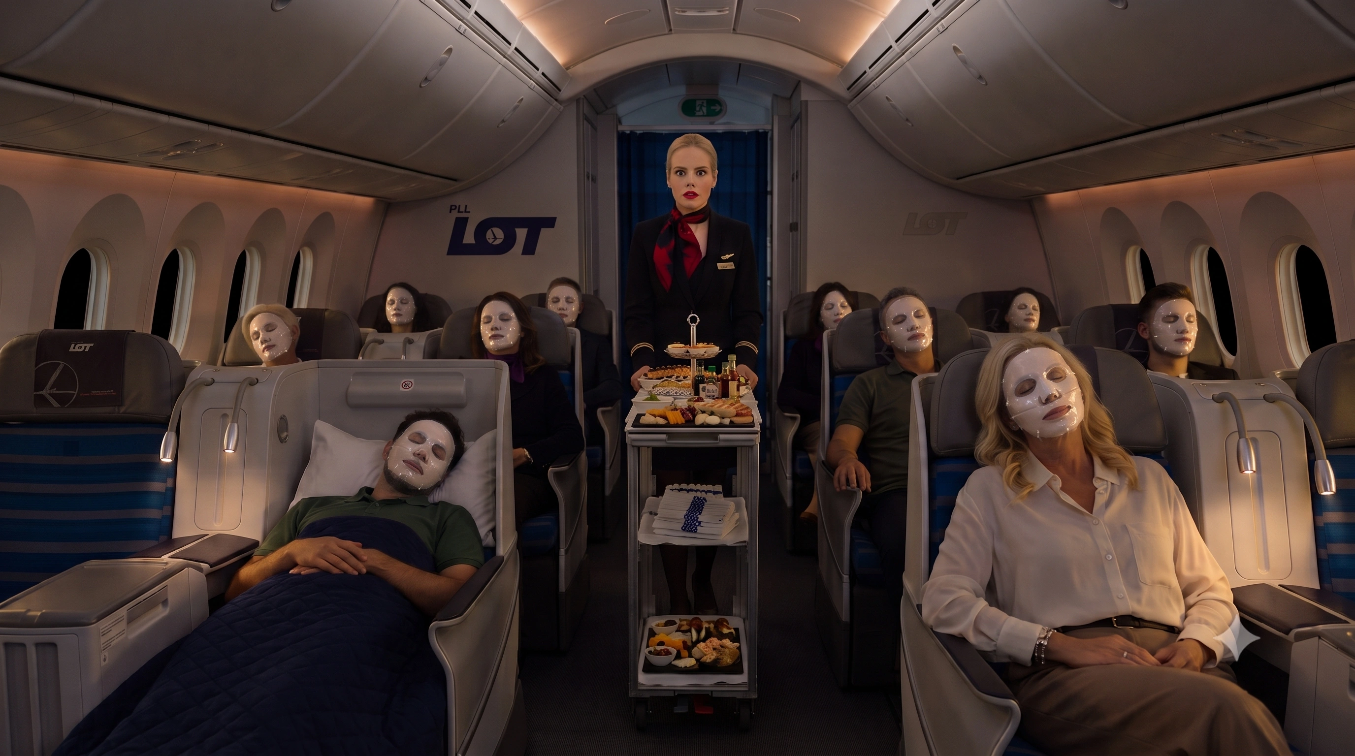 Klasa biznes w LOT będzie latać w maskach. Ten widok może zaskoczyć załogę