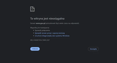 Wielka awaria rządowych stron. Leżą serwisy w domenie gov.pl